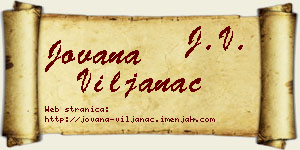 Jovana Viljanac vizit kartica